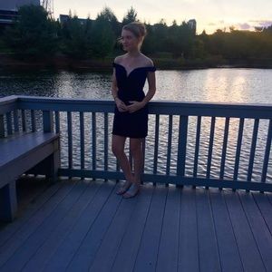 Navy blue homecoming dress